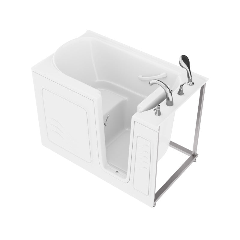 30 in. x 53 in. Right Drain Quick Fill Walk-In Soaking Tub in White — primary view