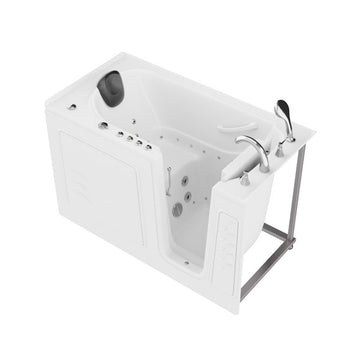 30 in. x 60 in. Right Drain Quick Fill Walk-In Whirlpool and Air Tub with Powered Fast Drain in White — primary view
