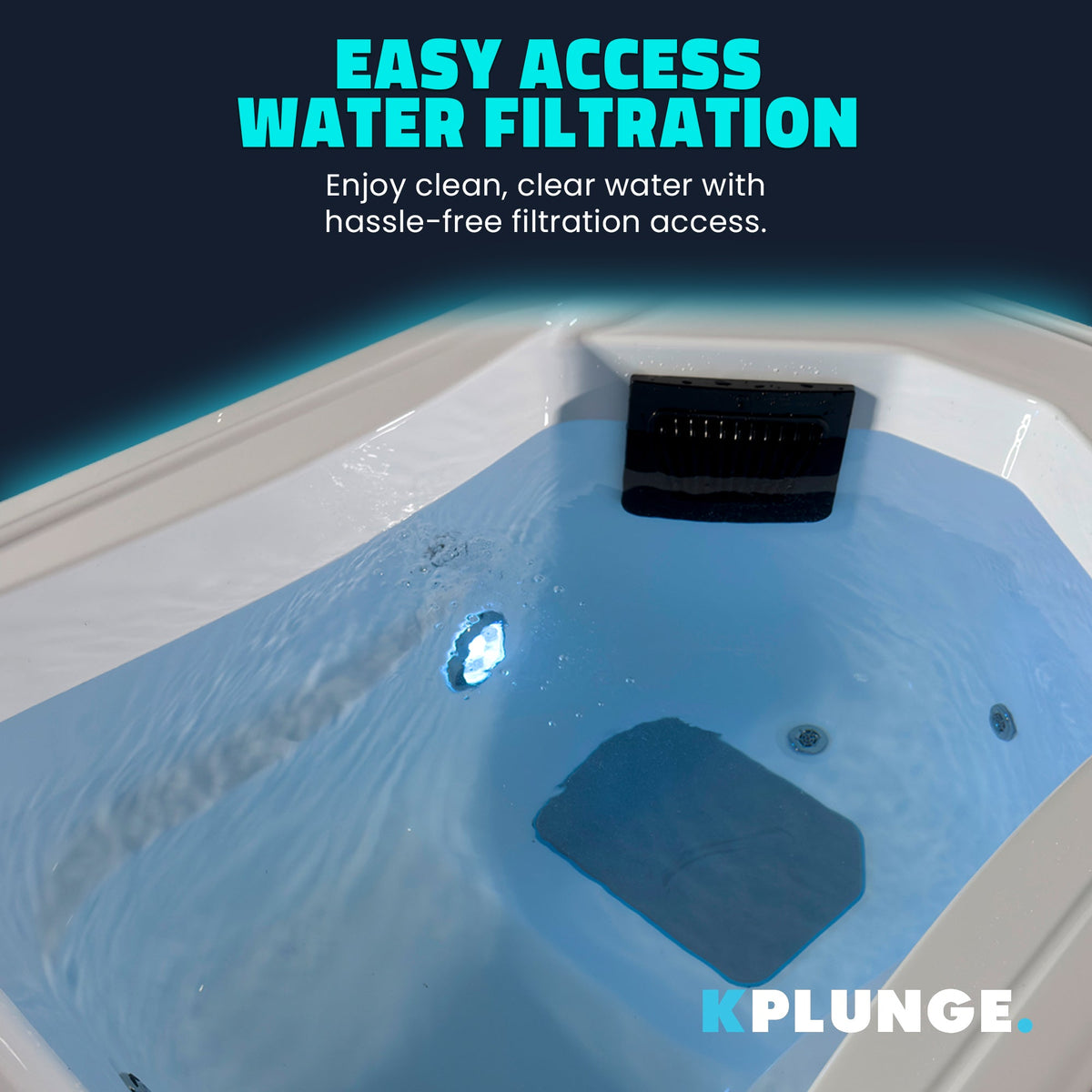 Borealis 69" 1-Person 2-Jet All-in-One Cold Plunge & Hot Tub with Built-In Chiller, Lights & WiFi in White