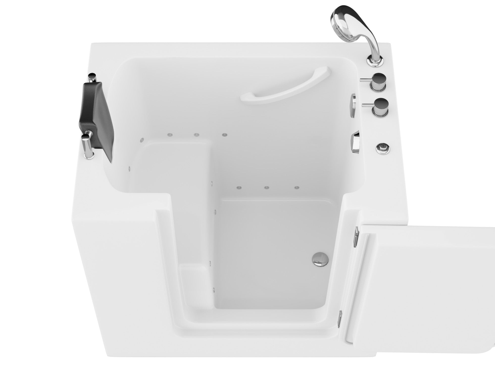 AZ2739RWA walk-in tub - open-door angled view