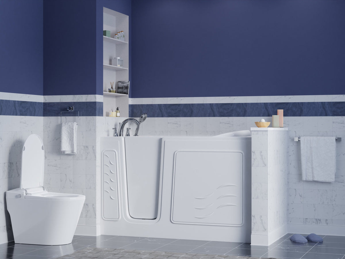 30 in. x 60 in. Left Drain Quick Fill Walk-In Soaking Tub in White — view 2