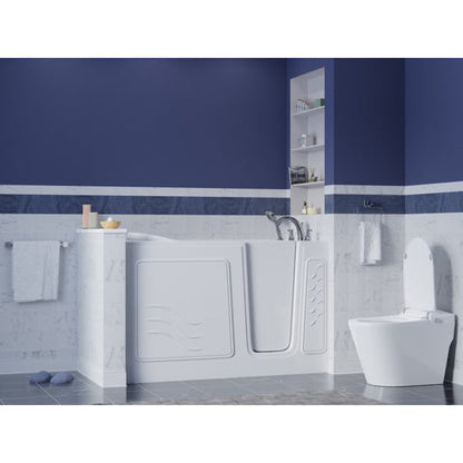30 in. x 60 in. Right Drain Quick Fill Walk-In Soaking Tub in White