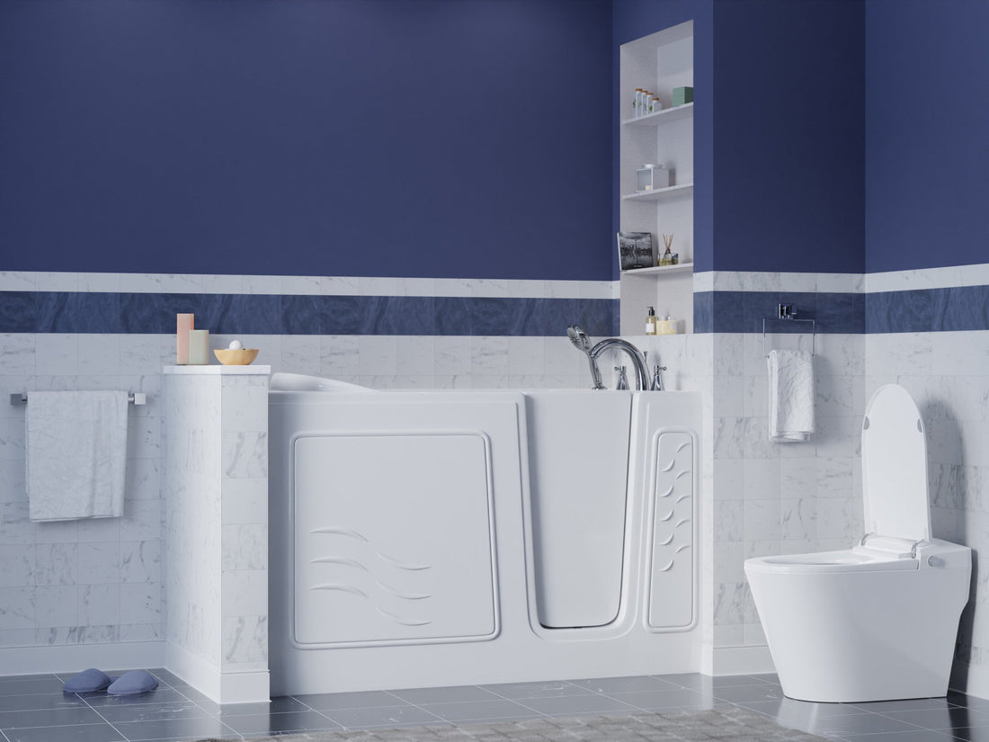 30 in. x 60 in. Right Drain Quick Fill Walk-In Soaking Tub in White — primary view