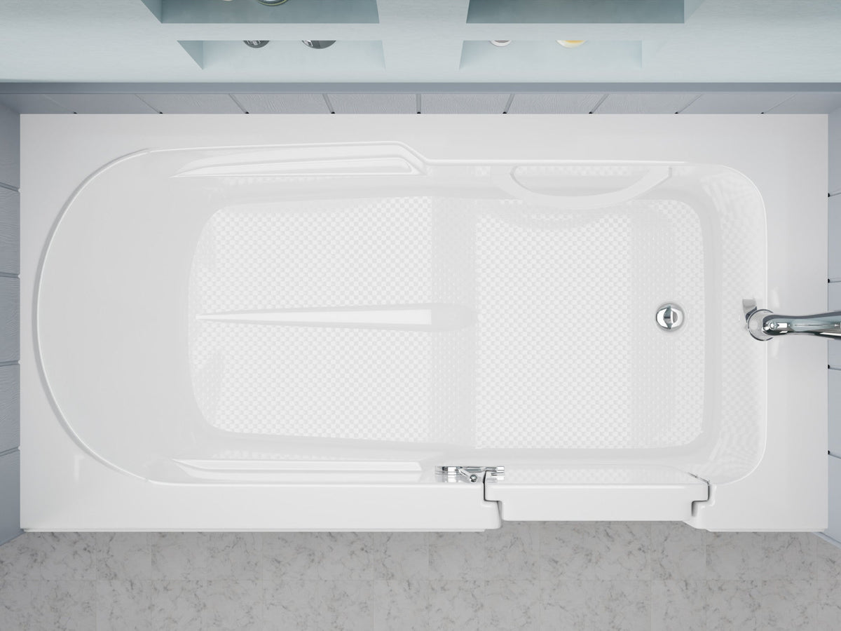 30 in. x 60 in. Right Drain Step-In Walk-In Soaking Tub with Low Entry Threshold in White — view 6