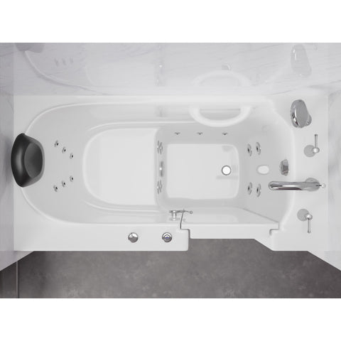 53 - 60 in. x 26 in. Right Drain Whirlpool Jetted Walk-in Tub in White