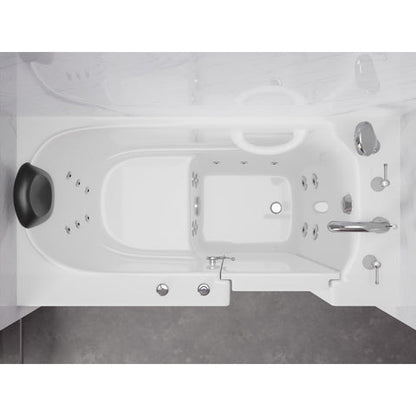 53 - 60 in. x 26 in. Right Drain Whirlpool Jetted Walk-in Tub in White