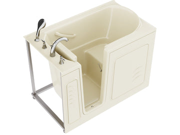 Coupe Series 30 in. x 53 in. Left Drain Quick Fill Walk-In Soaking Tub in Biscuit — primary view
