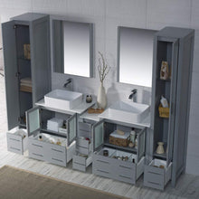 Load image into Gallery viewer, Sydney 102&quot; Double Vanity, Ceramic Vessel Sink, Mirror, Linen Cabinet