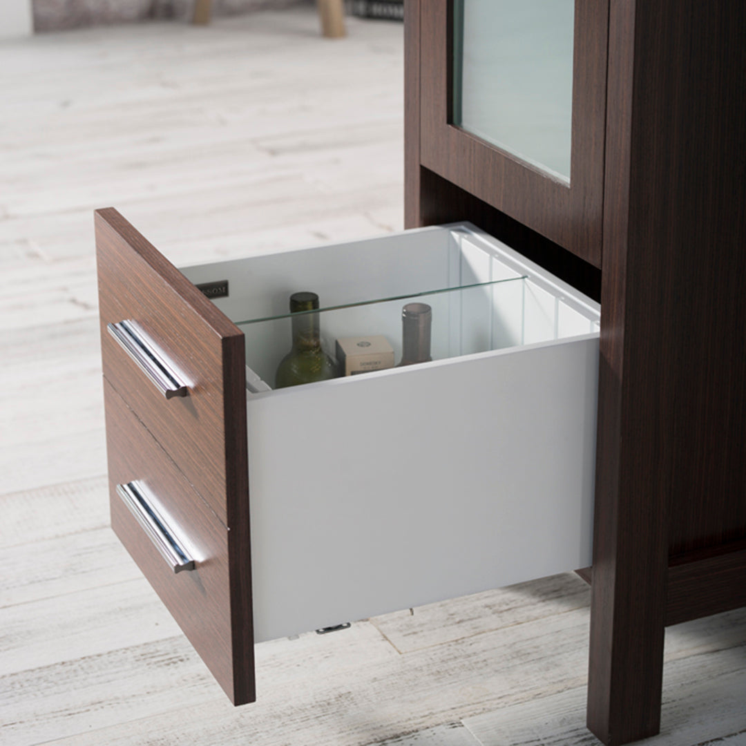 Blossom Sydney 16" Vanity, White, Espresso, Metal Grey, Wenge