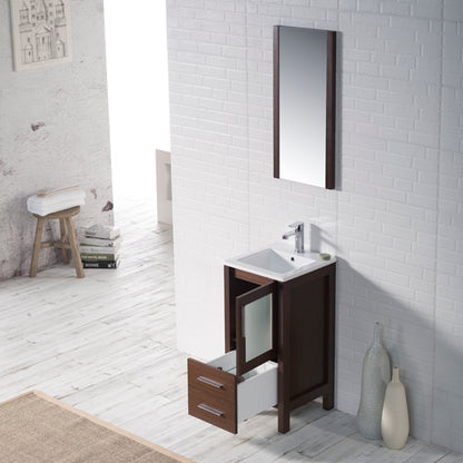 Blossom Sydney 16" Vanity, White, Espresso, Metal Grey, Wenge