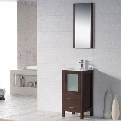 Blossom Sydney 16" Vanity, White, Espresso, Metal Grey, Wenge