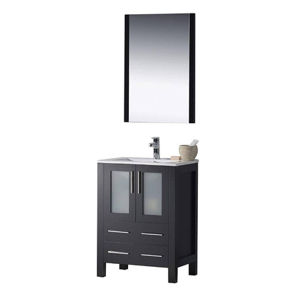 Blossom Sydney 30 Inch Vanity Base in White / Espresso / Metal Grey. Available with Ceramic Sink / Ceramic Sink + Mirror / Ceramic Vessel Sink / Ceramic Vessel Sink + Mirror - The Bath Vanities