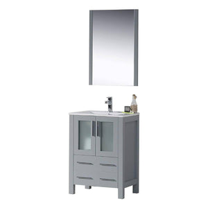 Blossom Sydney 30 Inch Vanity Base in White / Espresso / Metal Grey. Available with Ceramic Sink / Ceramic Sink + Mirror / Ceramic Vessel Sink / Ceramic Vessel Sink + Mirror - The Bath Vanities