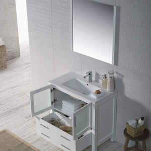 Blossom Sydney 36" Vanity, Ceramic / Ceramic Vessel Sink, Mirror