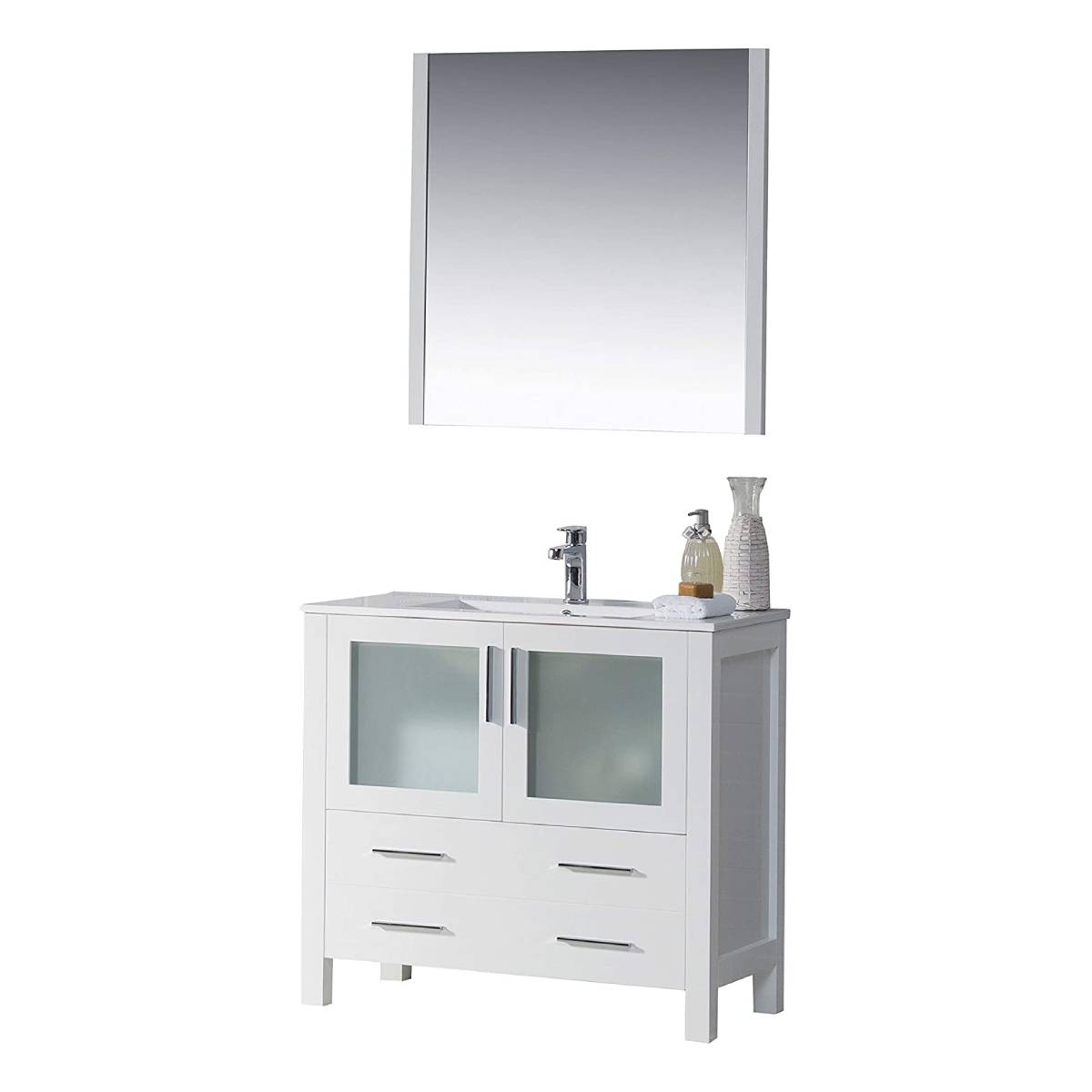 Blossom Sydney 36" Vanity, Ceramic / Ceramic Vessel Sink, Mirror