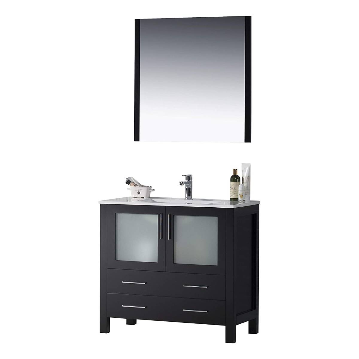 Blossom Sydney 36" Vanity, Ceramic / Ceramic Vessel Sink, Mirror