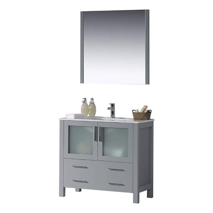 Blossom Sydney 36" Vanity, Ceramic / Ceramic Vessel Sink, Mirror