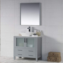 Load image into Gallery viewer, Blossom Sydney 36&quot; Vanity, Ceramic / Ceramic Vessel Sink, Mirror