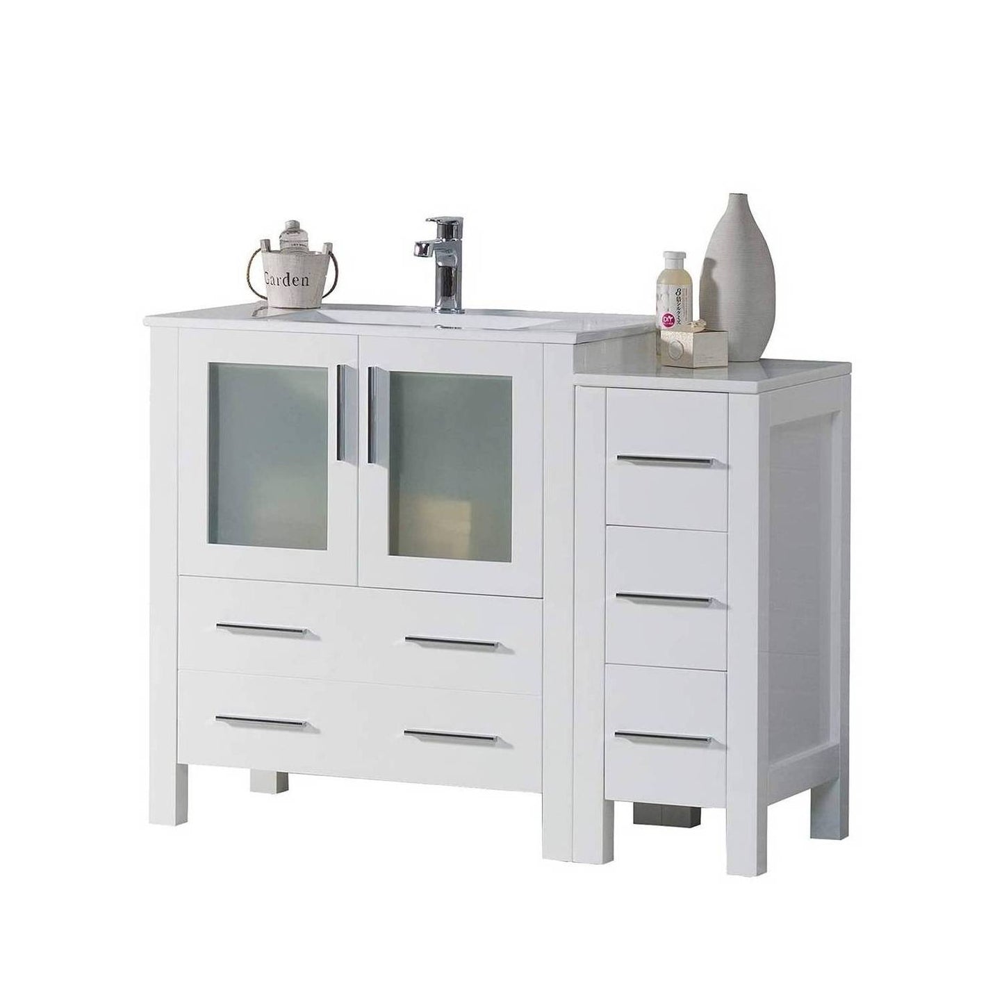 Blossom Sydney 42" Vanity set, Side Cabinet, Vessel Sink, Mirror