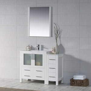 Blossom Sydney 42" Vanity set, Side Cabinet, Vessel Sink, Mirror