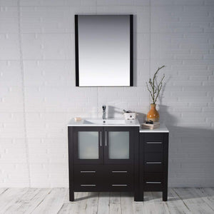 Blossom Sydney 42" Vanity set, Side Cabinet, Vessel Sink, Mirror