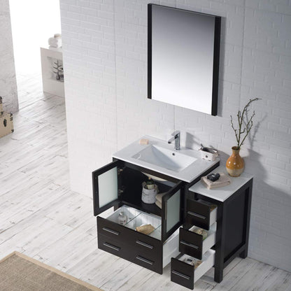 Blossom Sydney 42" Vanity set, Side Cabinet, Vessel Sink, Mirror