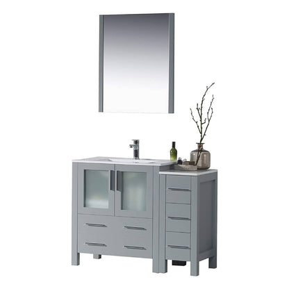 Blossom Sydney 42" Vanity set, Side Cabinet, Vessel Sink, Mirror