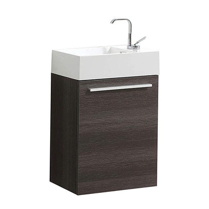 Blossom Colmar 18 Inch Vanity Base in White / Cart Oak / Dark Oak / Navy Blue. Available with Acrylic Sink / Acrylic Sink + Mirror - The Bath Vanities