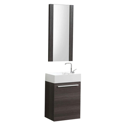 Blossom Colmar 18 Inch Vanity Base in White / Cart Oak / Dark Oak / Navy Blue. Available with Acrylic Sink / Acrylic Sink + Mirror - The Bath Vanities