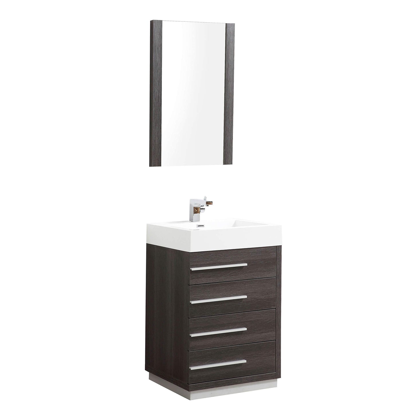 Blossom-Barcelona-24-Vanity-Base-White-Dark-Oak-Acrylic-Sink-&-Mirror - The Bath Vanities