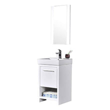 Load image into Gallery viewer, Blossom Milan 20 Inch Vanity Base in White / Silver Grey. Available with Ceramic Sink / Ceramic Sink + Mirror / Ceramic Sink + Mirrored Medicine Cabinet - The Bath Vanities