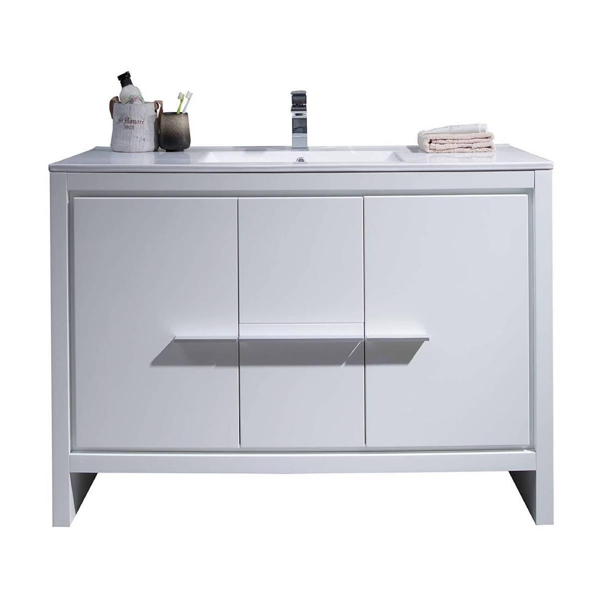 Blossom Milan 48" Vanity Base in White - The Bath Vanities