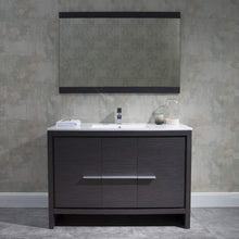 Load image into Gallery viewer, Milan 48&quot; Single Vanity Set  Silver Grey with Ceramic Sink, Mirror, Medicine Cabinet - The Bath Vanities