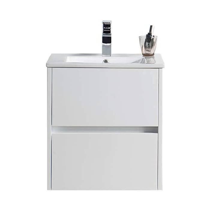 Valencia 20" Single Vanity White or Silver Grey with Ceramic Sink, Mirror, Mirrored Medicine Cabinet