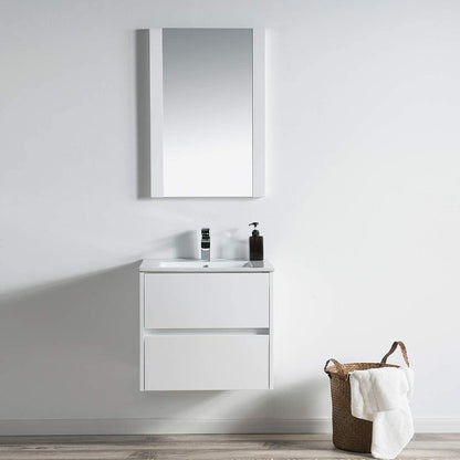 Blossom Valencia 36 Inch Single Vanity Base in White or Silver Grey. Available with Ceramic Sink, Mirror, Mirrored Medicine Cabinet - The Bath Vanities