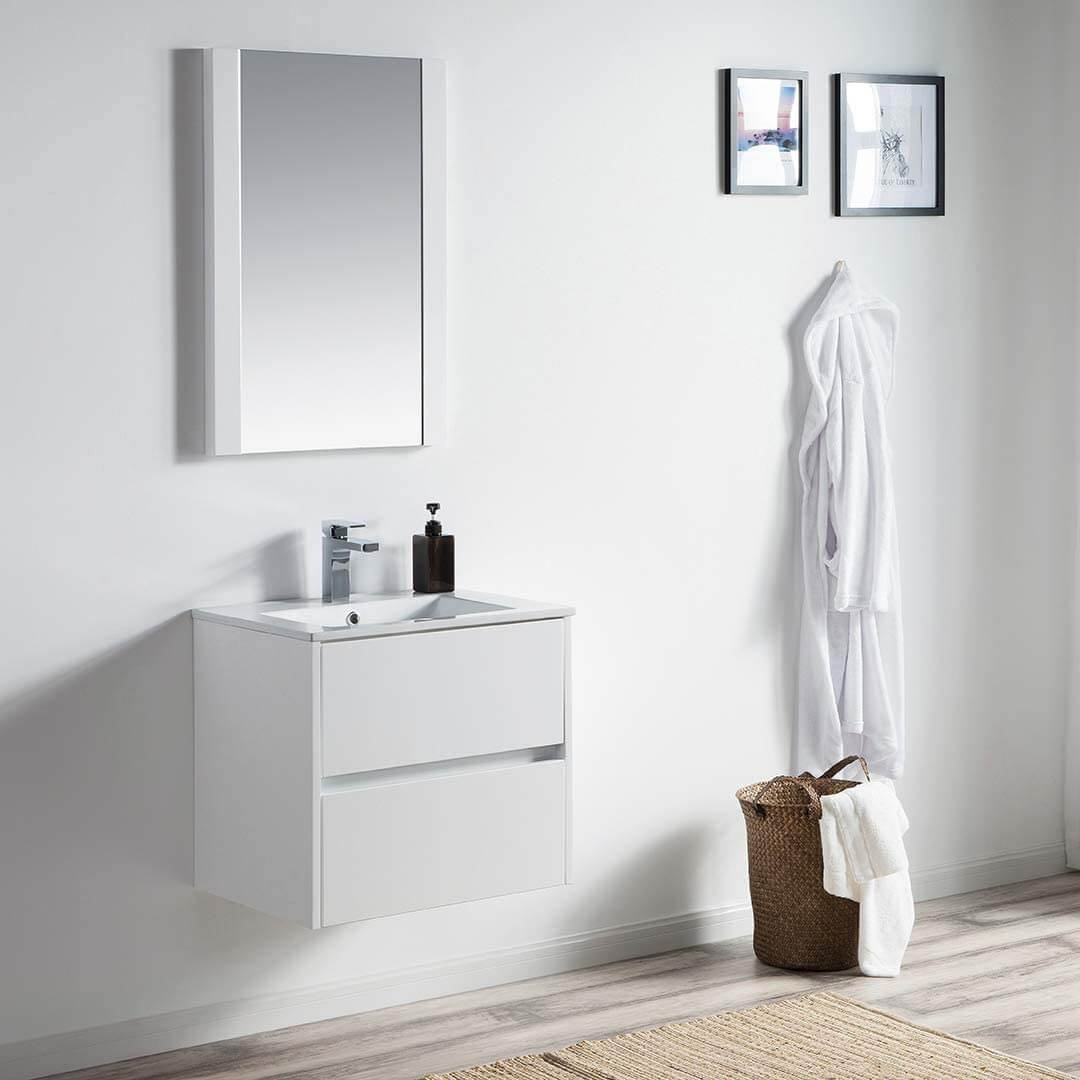 Blossom Valencia 24" Single Vanity, Mirror, Mirrored Medicine Cabinet