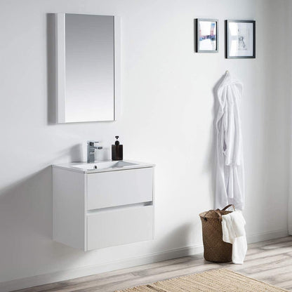 Blossom Valencia 36 Inch Single Vanity Base in White or Silver Grey. Available with Ceramic Sink, Mirror, Mirrored Medicine Cabinet - The Bath Vanities