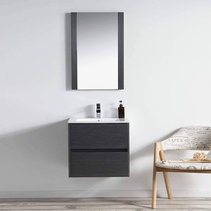 Blossom Valencia 24" Single Vanity, Mirror, Mirrored Medicine Cabinet