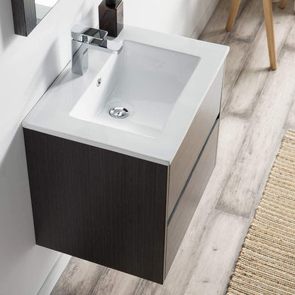 Blossom Valencia 36 Inch Single Vanity Base in White or Silver Grey. Available with Ceramic Sink, Mirror, Mirrored Medicine Cabinet - The Bath Vanities