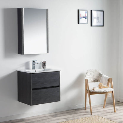 Blossom Valencia 24" Single Vanity, Mirror, Mirrored Medicine Cabinet