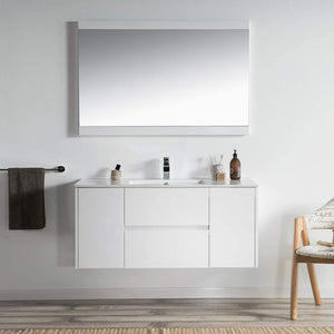 Blossom Valencia 48" Single Vanity, Mirror, Mirrored Medicine Cabinet
