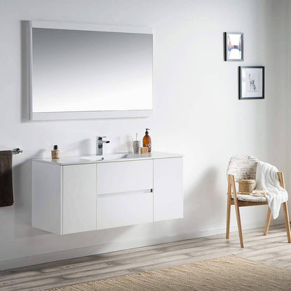 Blossom Valencia 48" Single Vanity, Mirror, Mirrored Medicine Cabinet