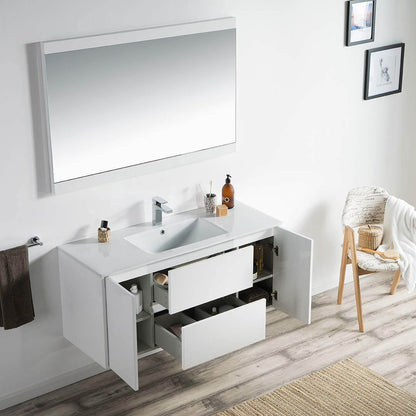 Blossom Valencia 48" Single Vanity, Mirror, Mirrored Medicine Cabinet