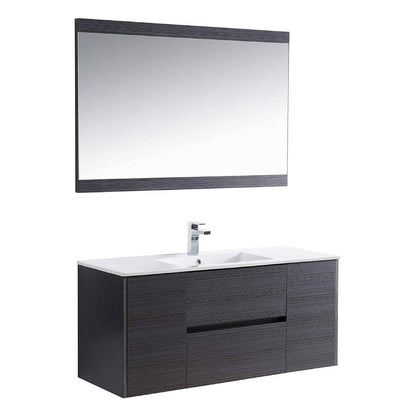 Blossom Valencia 48" Single Vanity, Mirror, Mirrored Medicine Cabinet