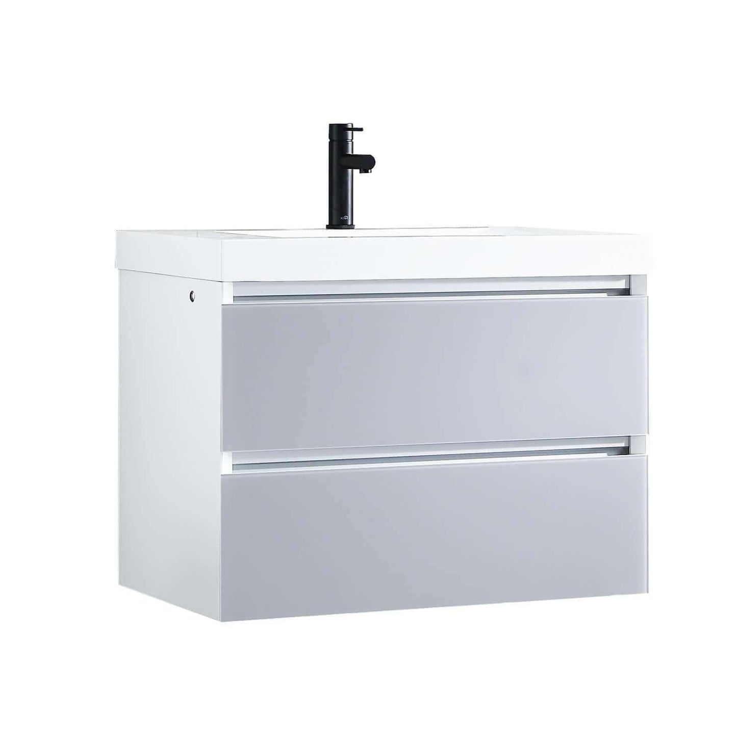 Blossom Jena 30 Inch Vanity Base in Calacatta White / Light Grey. Available with Ceramic Sink / Acrylic Sink - The Bath Vanities