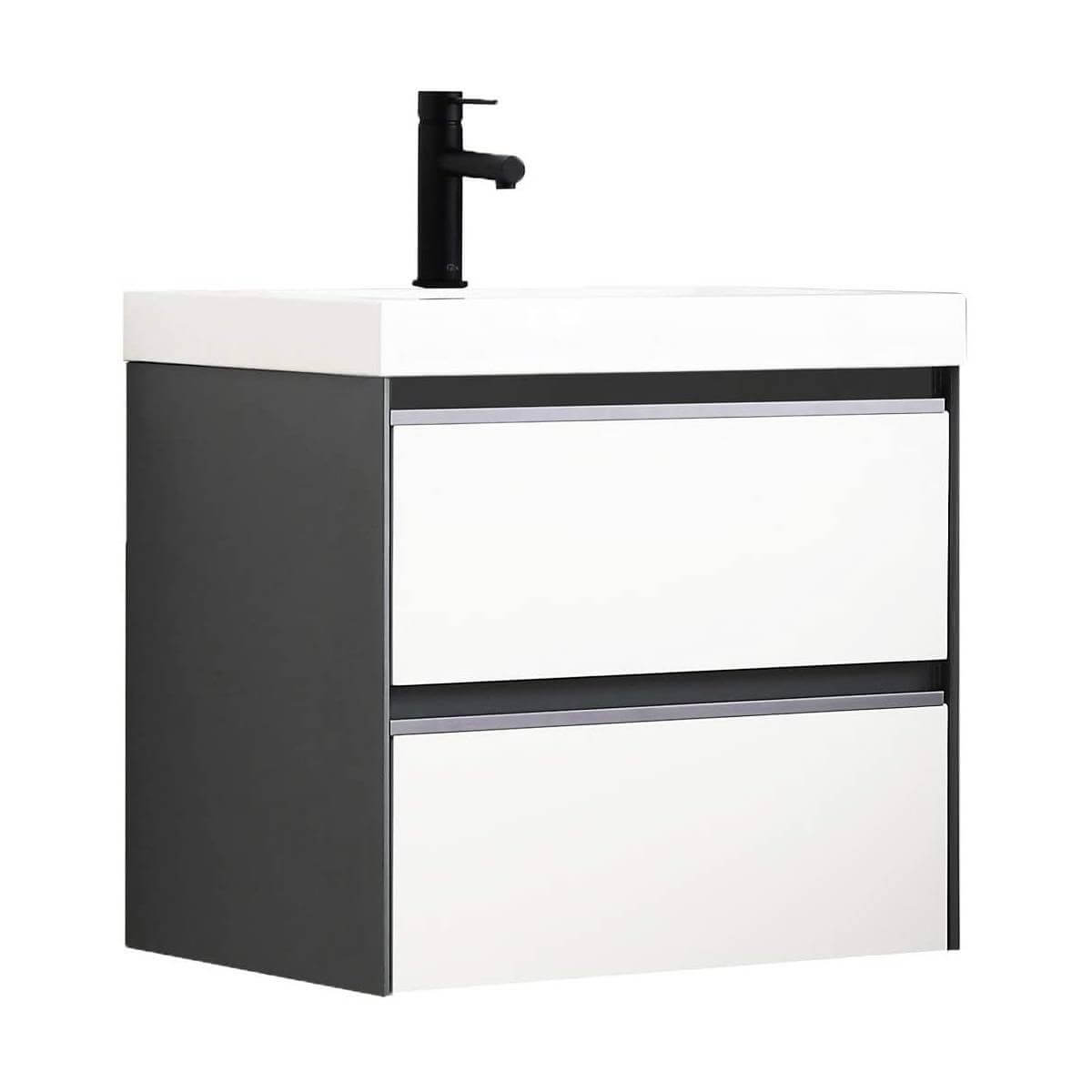 Blossom Berlin White 24 Inch Vanity Base with Acrylic Sink - The Bath Vanities