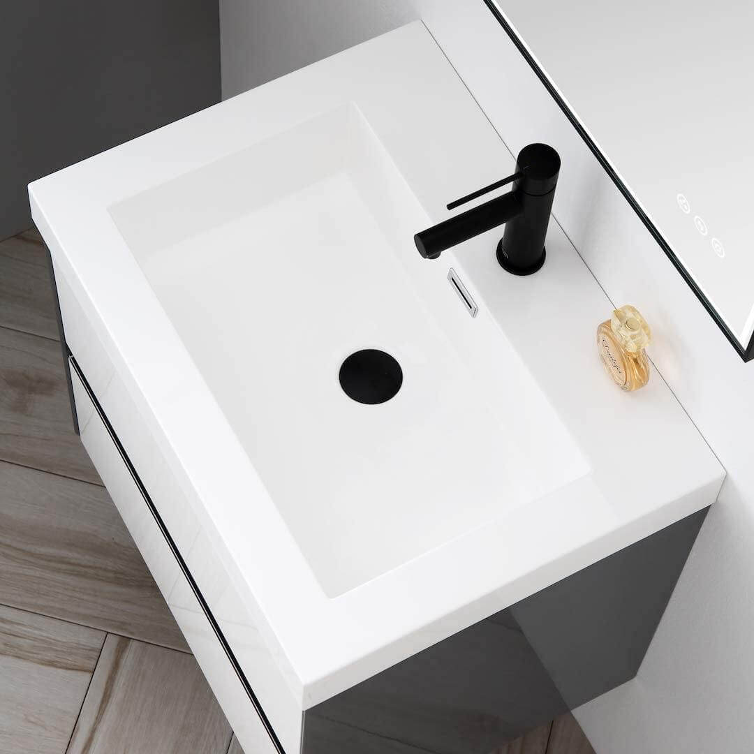 Blossom Berlin 24 Inch Vanity Base in White. Available with Acrylic Sink - The Bath Vanities