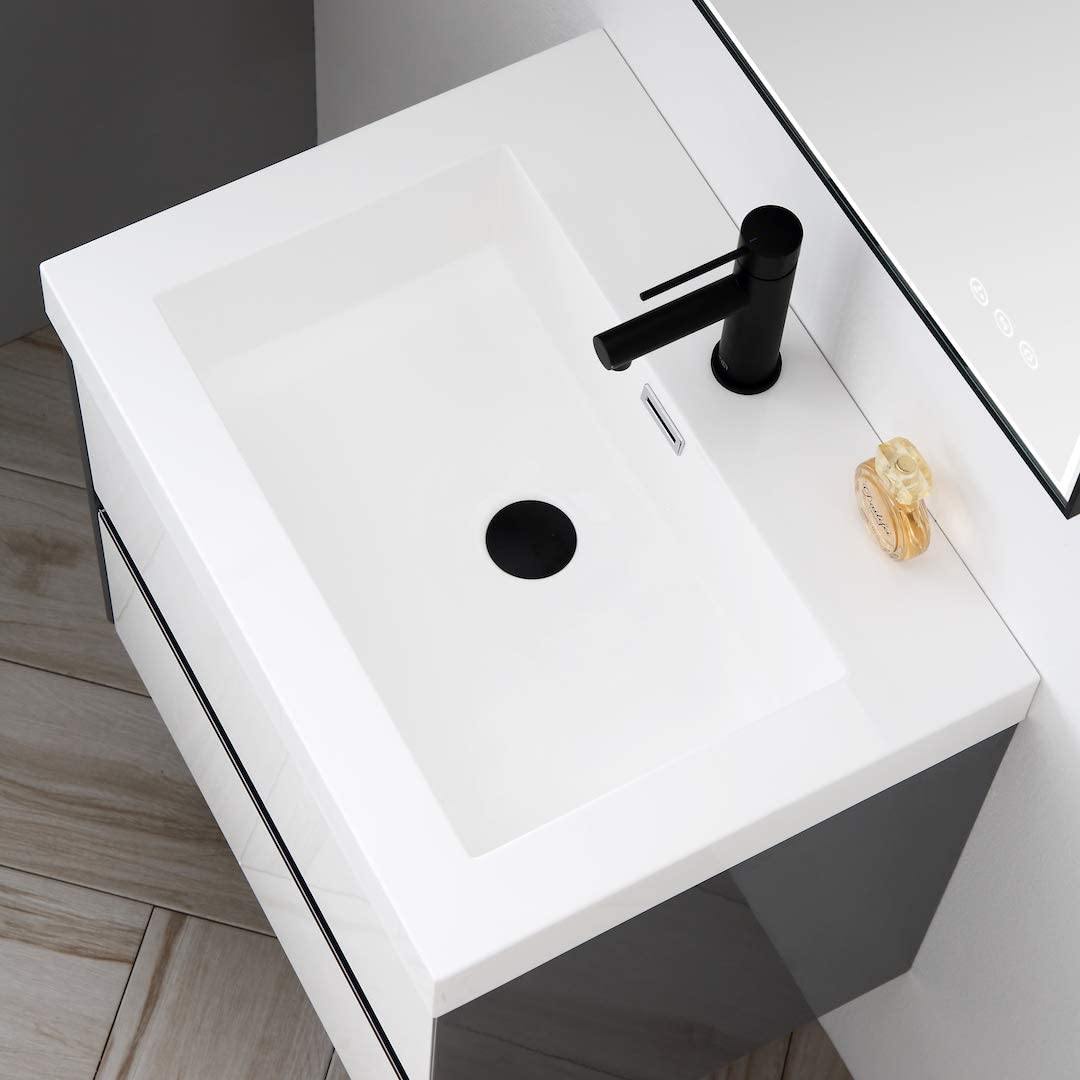 Blossom Berlin 30 Inch Vanity Base in White. Available with Acrylic Sink - The Bath Vanities