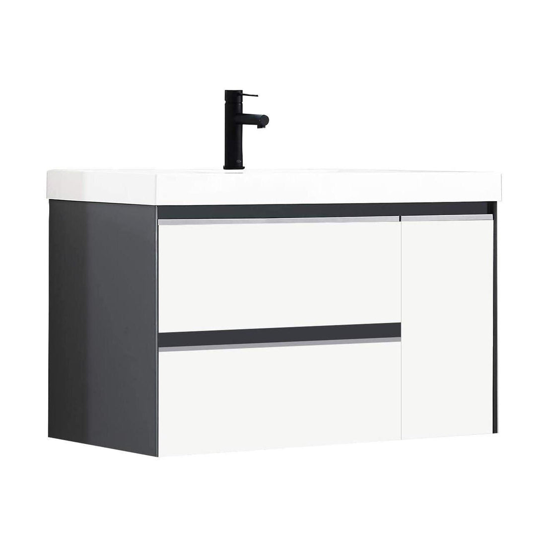 Blossom Berlin 36 Inch Vanity Base in White with Acrylic Sink - The Bath Vanities