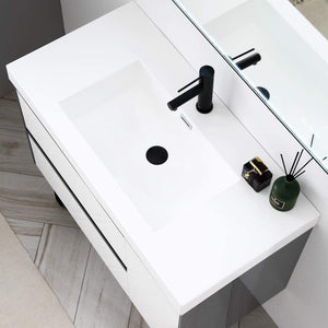 Blossom Berlin 36 Inch Vanity Base in White. Available with Acrylic Sink - The Bath Vanities